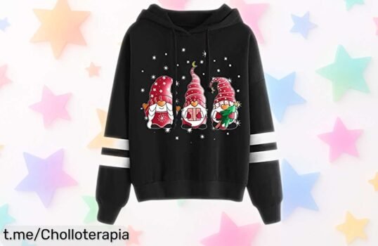 Sudadera navideña mujer Nuqqichongtian, un súper chollo calentito y único; precio de ganga con descuento brutal que se acaba pronto, ¡haz que tus fiestas brillen!