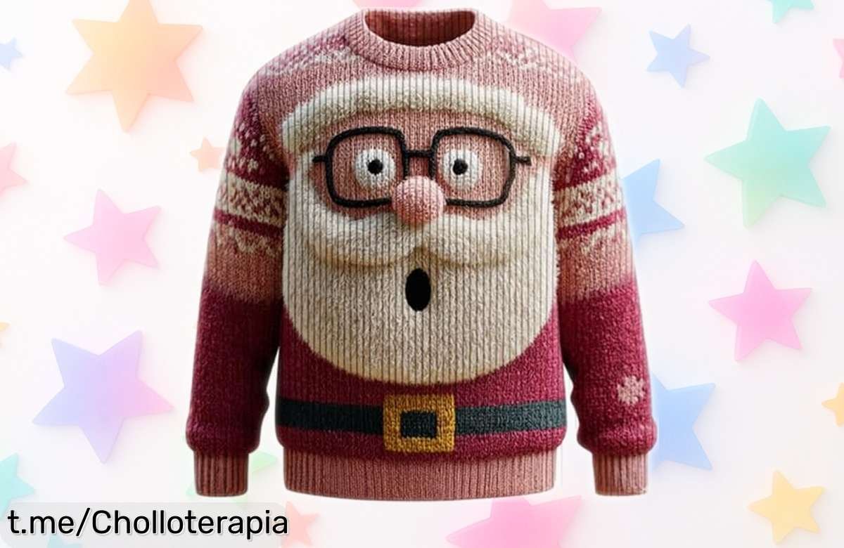 Sudadera navideña para hombre de estilo ugly Christmas: Brilla en Navidad con este chollazo, ¡cógete la tuya antes de que se agote y celebra en familia!