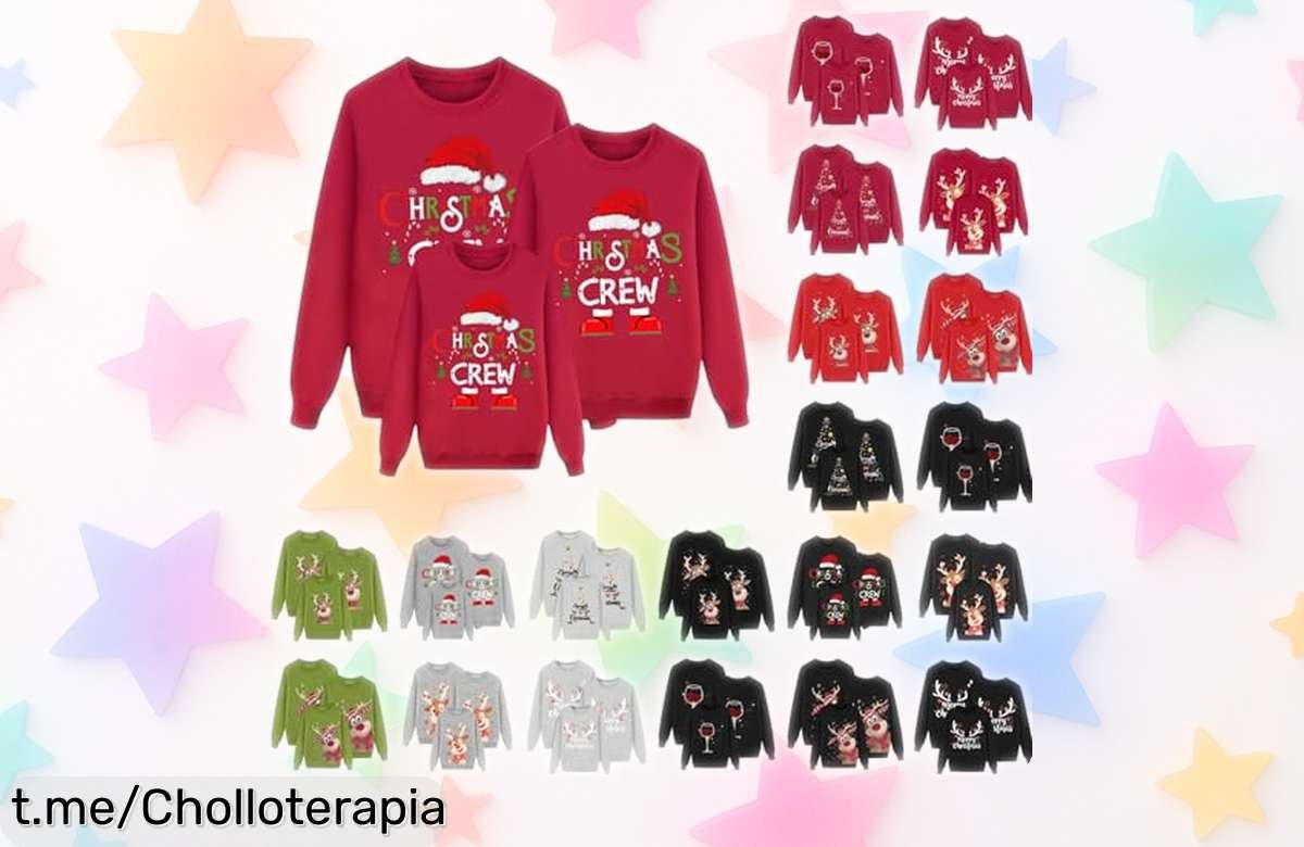 Sudaderas y jerseys navideños para toda la familia: consigue el super chollo de estas fiestas con descuento limitado, ¡viste la Navidad con alegría antes de que se agote!