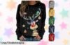 Suéter navideño de reno para mujer en estampado único a precio loco; triunfa estas fiestas y aprovecha el descuentazo antes que se agote, ¡date prisa que vuelan!