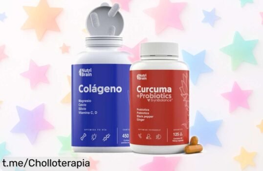 Suplemento de cúrcuma con probióticos y colágeno hidrolizado, precio rebajado que no podrás dejar pasar: ¡fortalece tus huesos y siente la vitalidad en tu piel hoy!