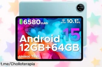 Tablet DOOGEE para niños con 12GB RAM y 6580mAh, ¡super chollo a precio loco solo con cupón! Haz que jueguen sin parar, no dejes escapar esta oportunidad única.