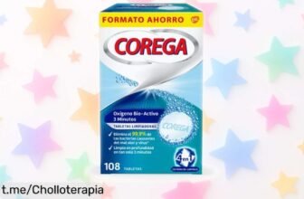 Tabletas limpiadoras Corega para prótesis: 108 unidades que eliminan el 99,9% de bacterias en solo 3 minutos con precio rebajado ¡Haz brillar tu sonrisa antes de que se acabe!