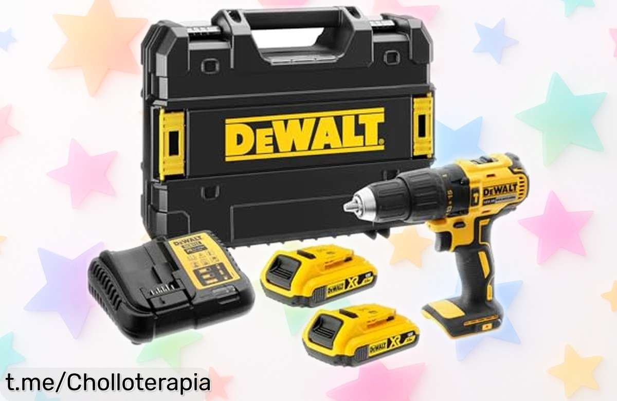 Taladro atornillador compacto Dewalt XR 18V, motor brushless y doble batería a precio rebajado: ¡Aprovecha este super chollo antes que se agote y disfruta trabajando como nunca!