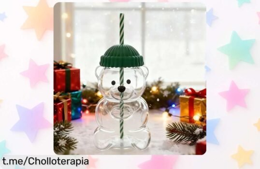 Taza de oso lindo 500ML con pajita, perfecta para cada bebida y a precio rebajado increíble que no podrás creer, ¡aprovéchala antes de que desaparezca!