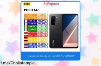 Teléfono inteligente Poco M7 con pantalla gigante y cámara de 50MP a precio loco, ¡apresúrate y no te pierdas este super chollo que hará tus días espectaculares!