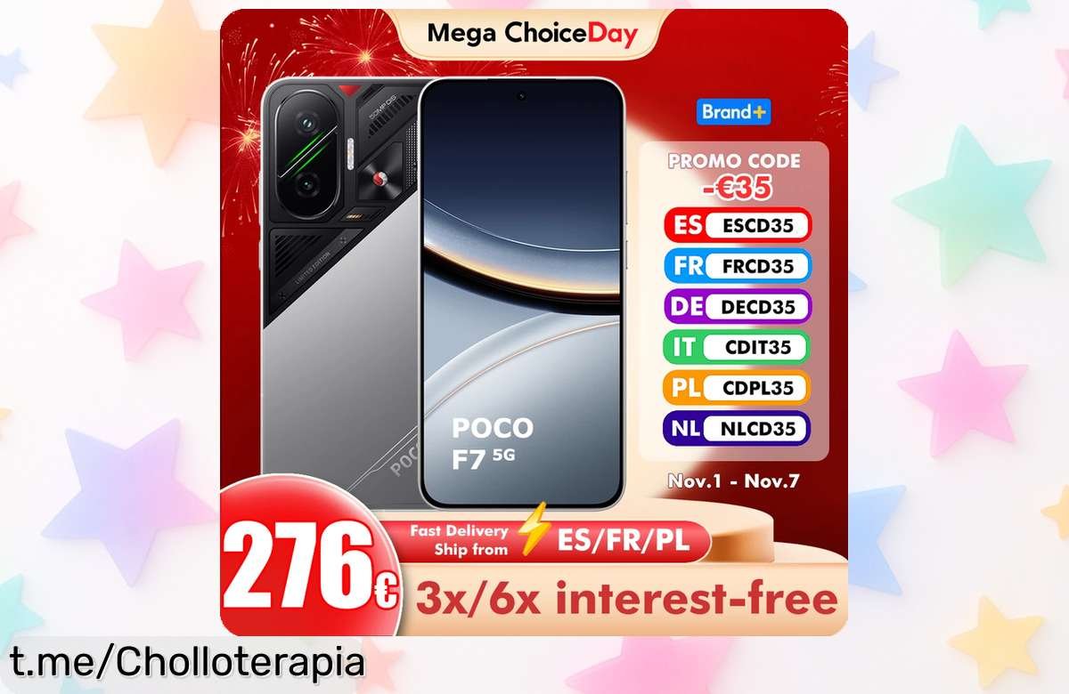 Teléfono móvil super potente POCO F7 5G, ¡ofertón con rebaja que no puedes dejar escapar! Disfruta de su potencia y vive la emoción al mejor precio antes de que se agoten.