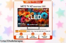 Televisión inteligente QLED de 43 pulgadas con imagen 4K y Dolby Atmos, el super chollo que hará vibrar tus sentidos a un precio increíble. ¡No te lo pierdas!