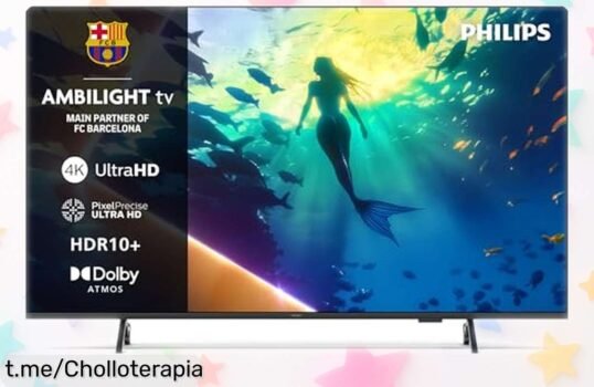 Televisor LED Smart 50 pulgadas Philips Ambilight 4K, un precio loco que no querrás dejar escapar. Haz de tu salón el mejor cine y vive la emoción cada día ¡Date prisa, quedan pocas unidades!