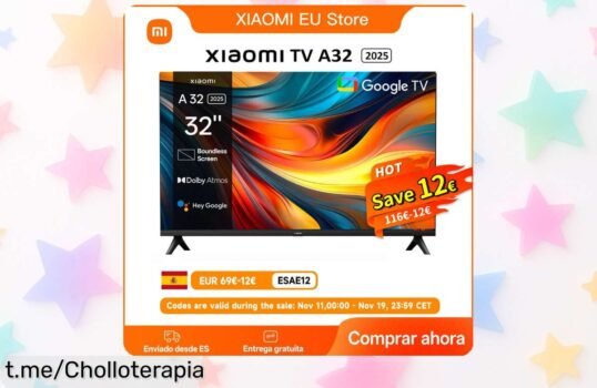 Televisor Xiaomi TV A 32, diseño metálico y audio Dolby alucinante con descuentazo brutal solo por hoy, ¡hazlo tuyo antes que se escape este super chollo!