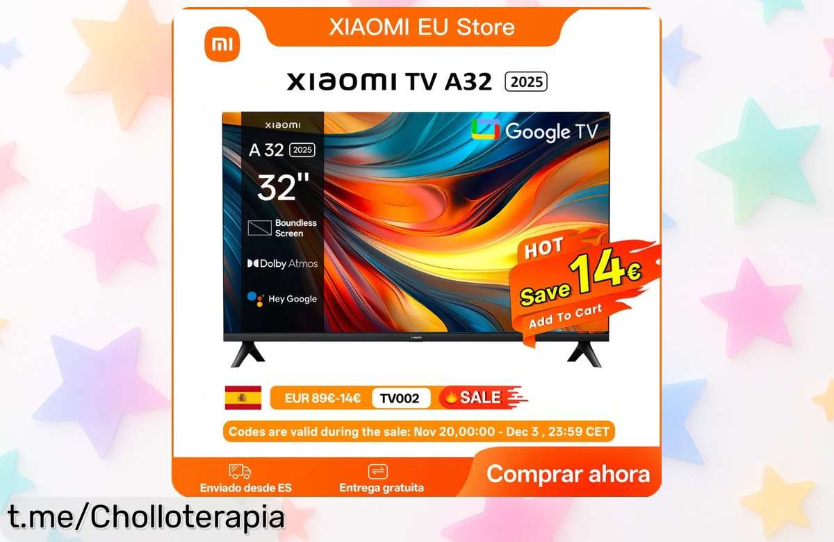 Televisor compacto Xiaomi con pantalla colorida y sonido Dolby en oferta increíble, ¡no dejes pasar este chollo antes que se agote!