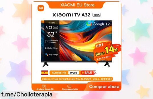 Televisor compacto Xiaomi con sonido Dolby a un precio loco, chollazo de tiempo limitado; disfruta tus series y pelis como nunca antes, ¡no te lo pierdas!