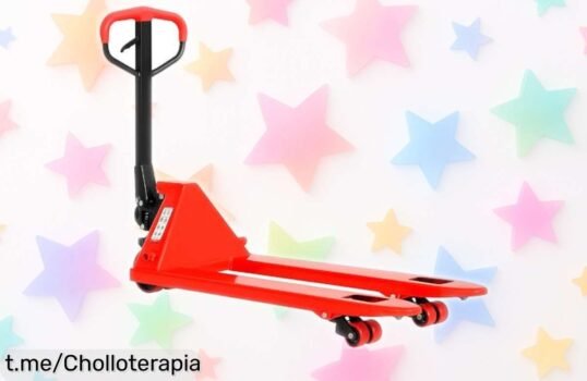 Transpaleta manual ROMUX de 3000 kg con ruedas silenciosas a precio loco, ¡aprovecha esta oferta por tiempo limitado y potencia tu trabajo sin esfuerzo!