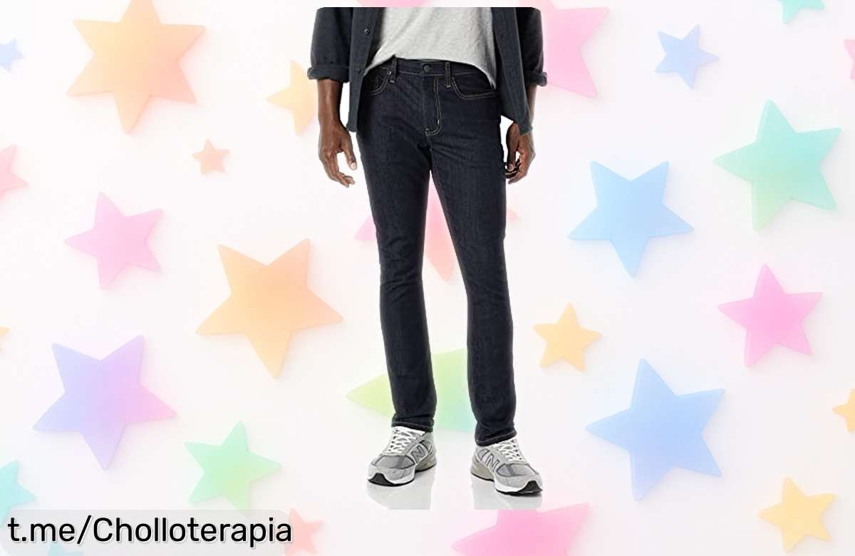 Vaquero ajustado Amazon Essentials que realza tu figura, ¡rebajado a un precio loco! No te pierdas este super chollo para lucir espectacular hoy mismo y sentirte increíble.