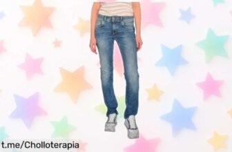 Vaqueros de corte recto PEPE JEANS para mujer a precio rebajado, ¡un super chollo que no puedes dejar escapar! Date prisa y luce ese estilo único ya mismo.