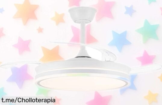 Ventilador de techo Akunadecor con luz Led y control remoto, ¡rebajado a precio loco! Últimas unidades para disfrutar frescura y una atmósfera mágica en tu hogar.