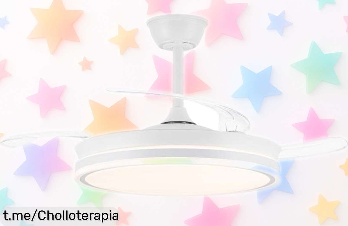 Ventilador de techo Akunadecor con luz Led y control remoto, ¡rebajado a precio loco! Últimas unidades para disfrutar frescura y una atmósfera mágica en tu hogar.