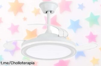 Ventilador de techo NARVI con luz LED, un ofertón rebajado que hará que tu casa brille y respire frescura. ¡No te quedes sin el tuyo!