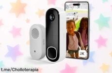 Videoportero WiFi Arlo Essential 2K con visión nocturna a precio rebajado que no verás de nuevo. Actúa ahora y vive la tranquilidad que mereces en tu hogar.