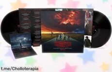 Vinilo original de la banda sonora de Stranger Things a precio rebajado que revive cada emoción ochentera en tus maratones ¡No te quedes sin el sonido que conecta con Hawkins!