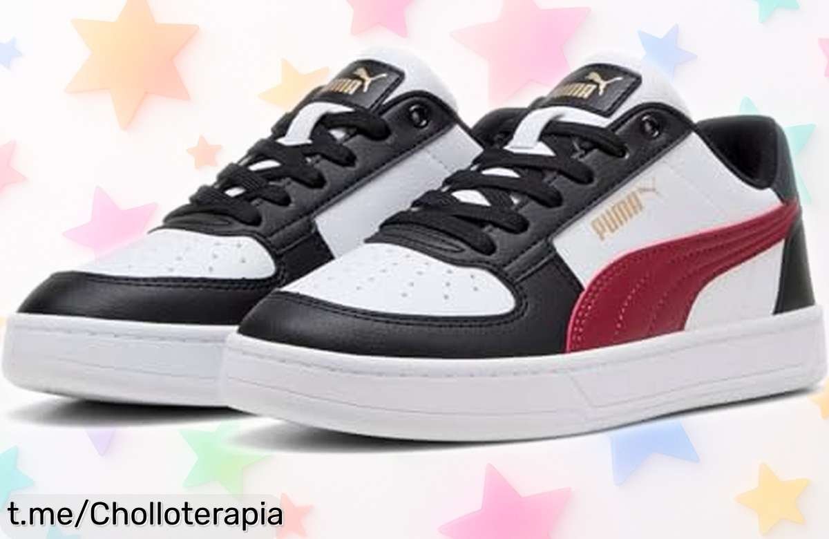 Zapatillas Puma Caven Jr en negro y rojo, ¡rebajadas a un precio increíble! Corre por las tuyas antes de que se agoten y siente la diferencia al pisar con fuerza.