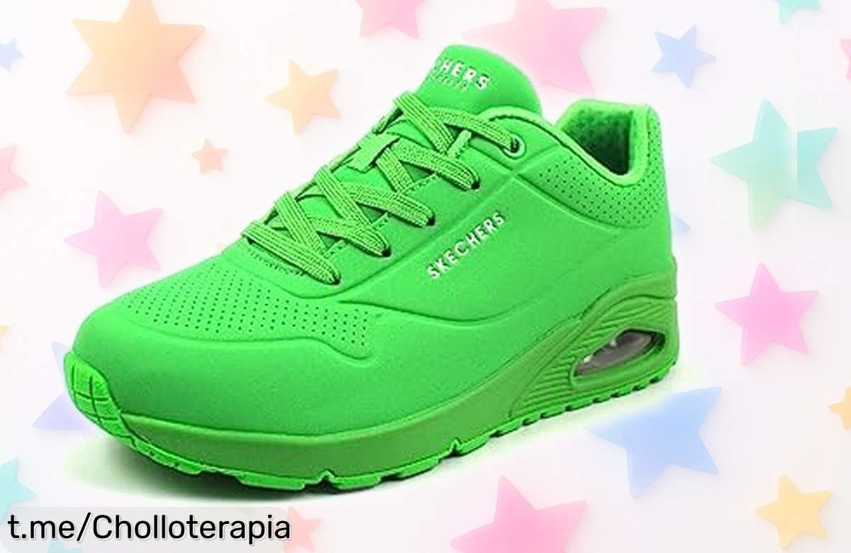 Zapatillas Skechers Uno para mujer con tacón oculto, ¡rebajadas a un precio muy bajo! Corre ahora que quedan pocas unidades y luce única.