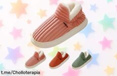 Zapatillas de casa para mujer súper calentitas y antideslizantes con espuma de memoria a precio loco, siente el placer en invierno antes de que suba el precio ¡Date prisa!