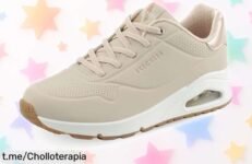 Zapatillas de deporte Skechers Uno Shimmer Away, el precio ha caído y no lo vas a creer. Corre antes de que se agoten, ¡tu estilo y confort al alcance de un paso!