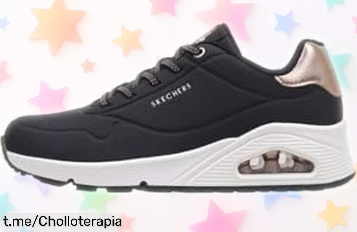 Zapatillas de deporte Skechers Uno Shimmer Away, precio rebajado y diseño espectacular que hará brillar cada paso. ¡Aprovecha esta oferta limitada y destaca ya!