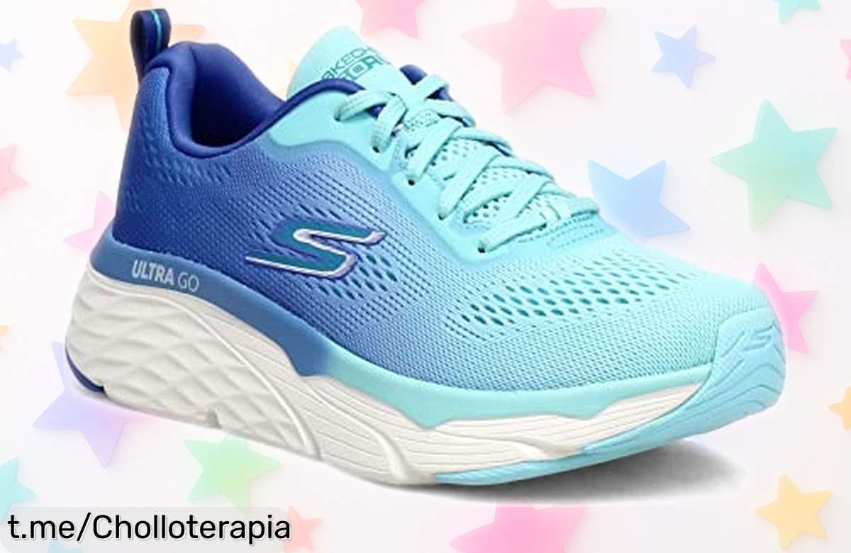Zapatillas deportivas Skechers para mujer con amortiguación superior, ahora a precio rebajado. Corre por este super chollo y siente la energía en cada paso antes de que se agoten.
