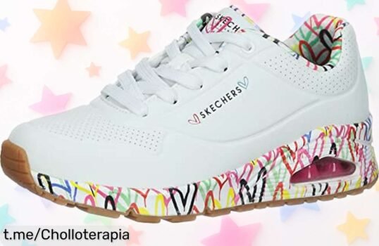 Zapatillas fresquitas Skechers Multicolor para mujer a precio rebajado: corre que vuelan y siente la felicidad en cada paso con este super chollo irresistible.