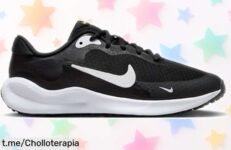 Zapatillas para correr Nike unisex niños en blanco y negro a precio rebajado. ¡Haz que corran felices con este super chollo antes de que se acabe!