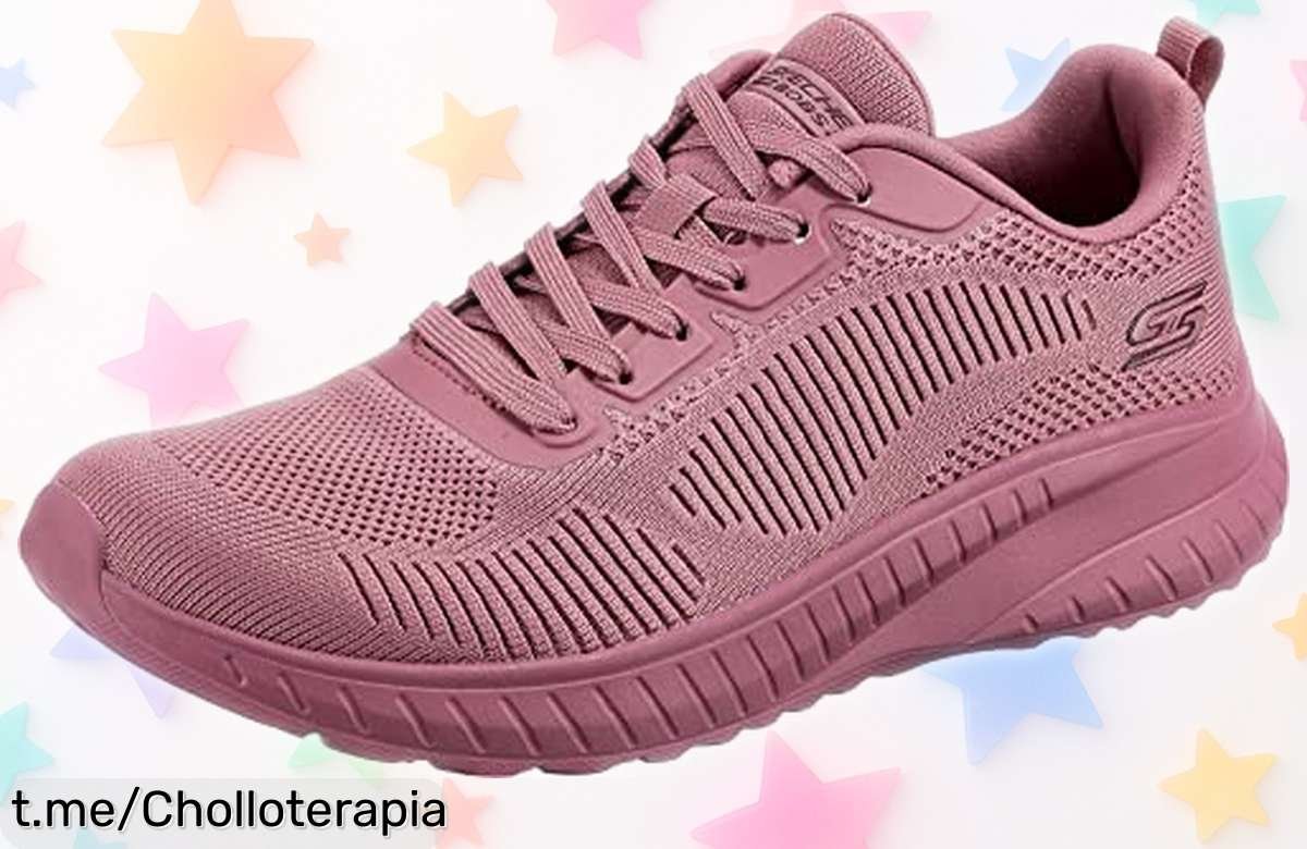 Zapatillas para mujer Skechers Bobs Squad Chaos Face Off en frambuesa, ¡rebajadas y listas para volar! Sé la primera en lucir su estilo único y dale alegría a tus pasos ya mismo.