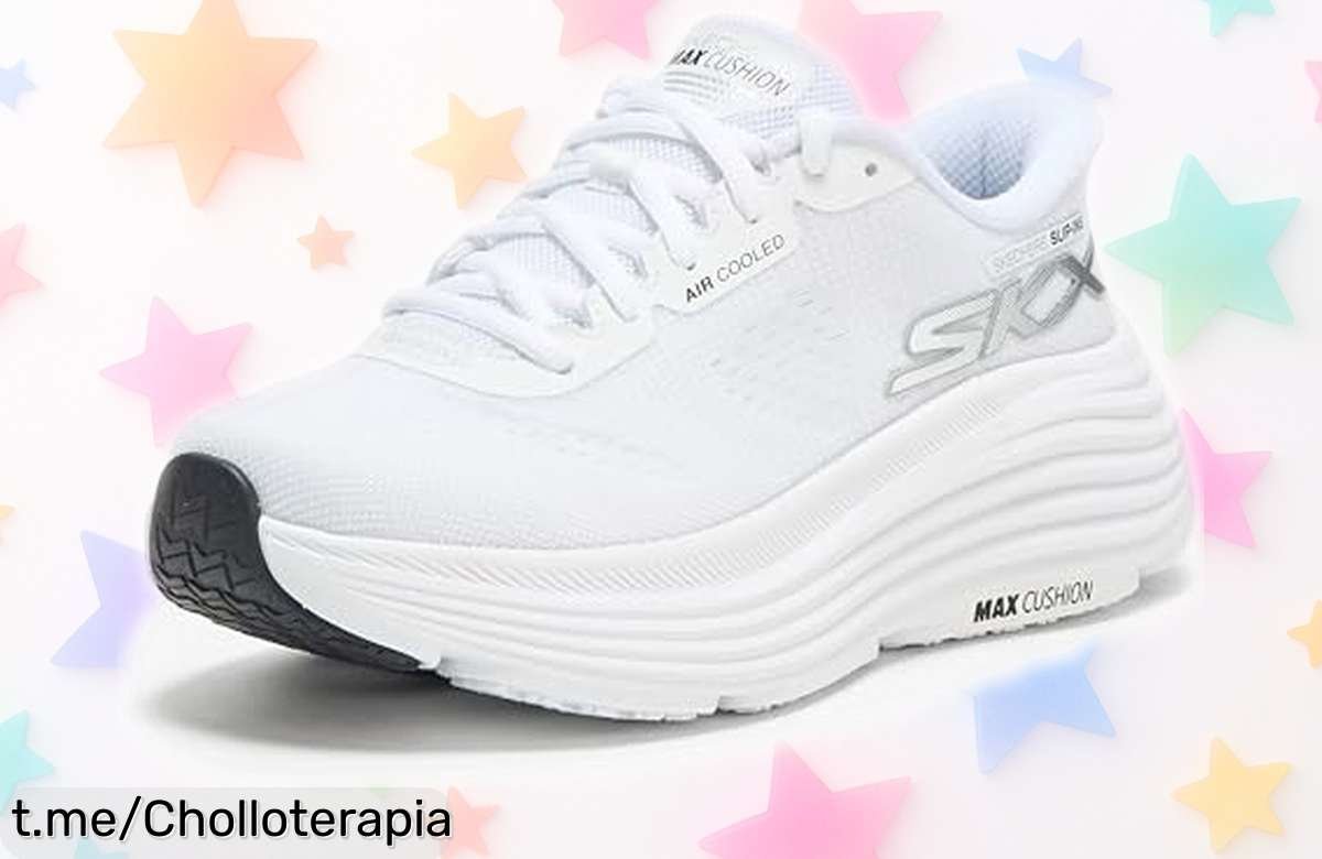 Zapatos Skechers MAX Cushioning para mujer, siente la ligereza en cada paso y aprovecha el precio rebajado de locura ¡Ultimas unidades disponibles, no te lo pierdas!