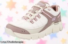 Zapatos Skechers para mujer con diseño moderno y suela flexible a precio rebajado, ¡ofertón que vuela! Muévete sin límites y luce espectacular hoy mismo.