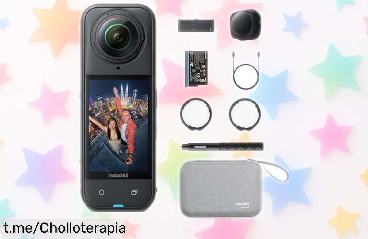 Cámara 8K 360º impermeable con estabilización pro a precio rebajado; captura tus aventuras y vive momentos únicos, ¡aprovecha este super chollo antes de que se agoten!