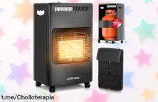 Estufa de gas butano plegable 4200 W, súper chollo para calentar 2080 m² y brillar este invierno. Aprovecha el precio rebajado, ¡el frío se va y el calor llega ya!