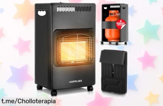 Estufa de gas butano plegable 4200 W, súper chollo para calentar 2080 m² y brillar este invierno. Aprovecha el precio rebajado, ¡el frío se va y el calor llega ya!