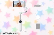 Increíble gimbal inteligente para móvil con seguimiento 360º y zoom potente a precio rebajado que no podrás dejar escapar ¡Captura tus aventuras como un pro!