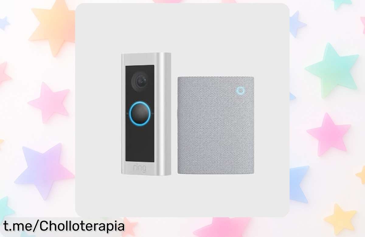 Timbre con cámara Ring Videotimbre Pro cableado y Chime 3.ª gen. a precio rebajado, ve quién está en tu puerta al instante y no dejes escapar este super chollo que te brinda seguridad ¡Compra ya!