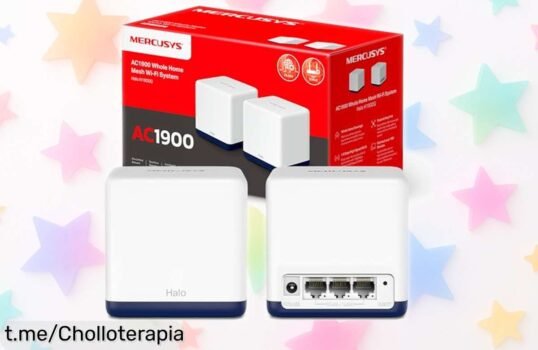 WiFi potente Mercusys Halo con doble banda y cobertura de 350 m², ¡chollo increíble a precio rebajado por tiempo limitado! Disfruta la conexión sin interrupciones que mereces.