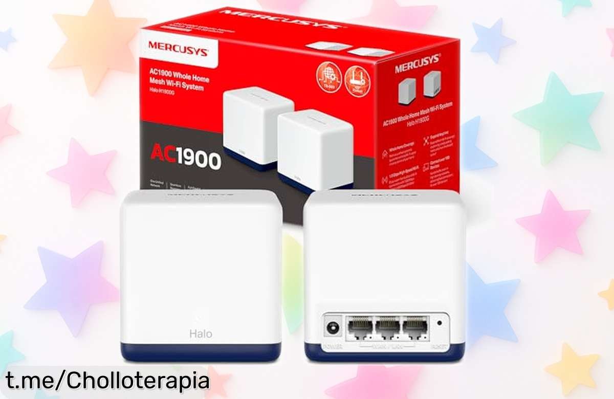 WiFi potente Mercusys Halo con doble banda y cobertura de 350 m², ¡chollo increíble a precio rebajado por tiempo limitado! Disfruta la conexión sin interrupciones que mereces.