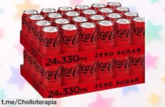 48 latas de Coca Cola y Zero a un precio loco, ¡un super chollo para disfrutar con amigos! No te quedes sin tu sabor favorito, aprovecha esta oportunidad única ahora mismo.