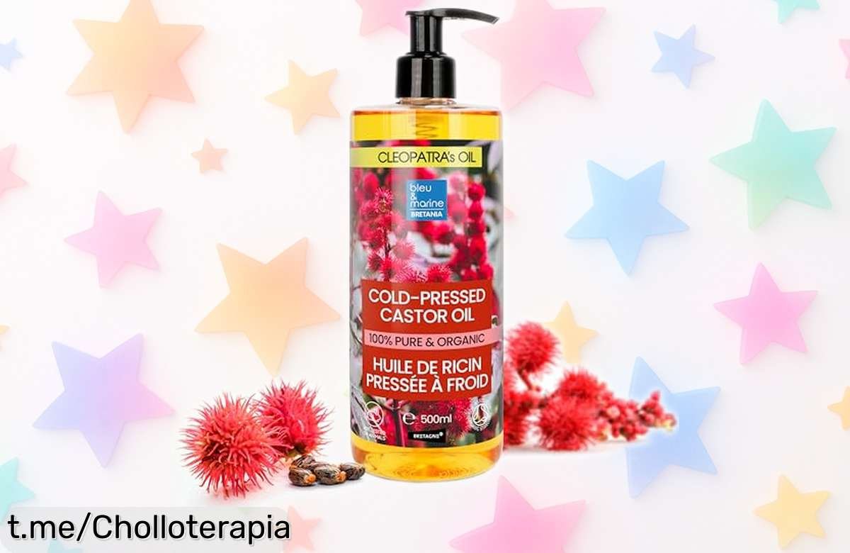 Aceite de ricino puro prensado en frío, rebajado para que tu cabello, barba y uñas luzcan increíbles. ¡No pierdas este super chollo por tiempo limitado!