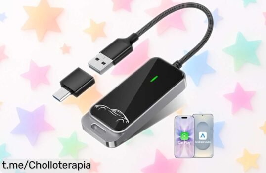 Adaptador CarPlay inalámbrico para coches, ¡super chollo por tiempo limitado! Conviértete en el rey del volante sin líos y disfruta de la libertad que mereces.