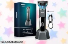 Afeitadora corporal KENSEN con cuchillas de cerámica: ¡ofertón rebajado, 80 minutos inalámbricos para un afeitado suave! No te lo pierdas y siéntete impecable hoy mismo.