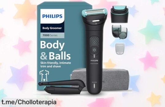 Afeitadora corporal Philips S7000 con cabezal pivotante rebajada a precio loco, ¡aprovecha este ofertón y siéntete increíble con un acabado perfecto!