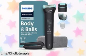 Afeitadora corporal Philips S7000 con luz y cabezal pivotante a un precio rebajado que hará sonreír a tu piel, conviértelo en tu aliado de cuidado personal hoy mismo.
