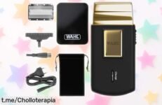 Afeitadora eléctrica Wahl Travel Shaver Gold Edition, el ofertón que necesitas para lucir siempre impecable; ¡no dejes pasar esta oportunidad y brilla donde vayas!