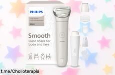 Afeitadora sin cables Philips Serie 8000 a precio loco: ¡depilación rápida y suave en seco o mojado! No pierdas este super chollo y siéntete genial al instante.